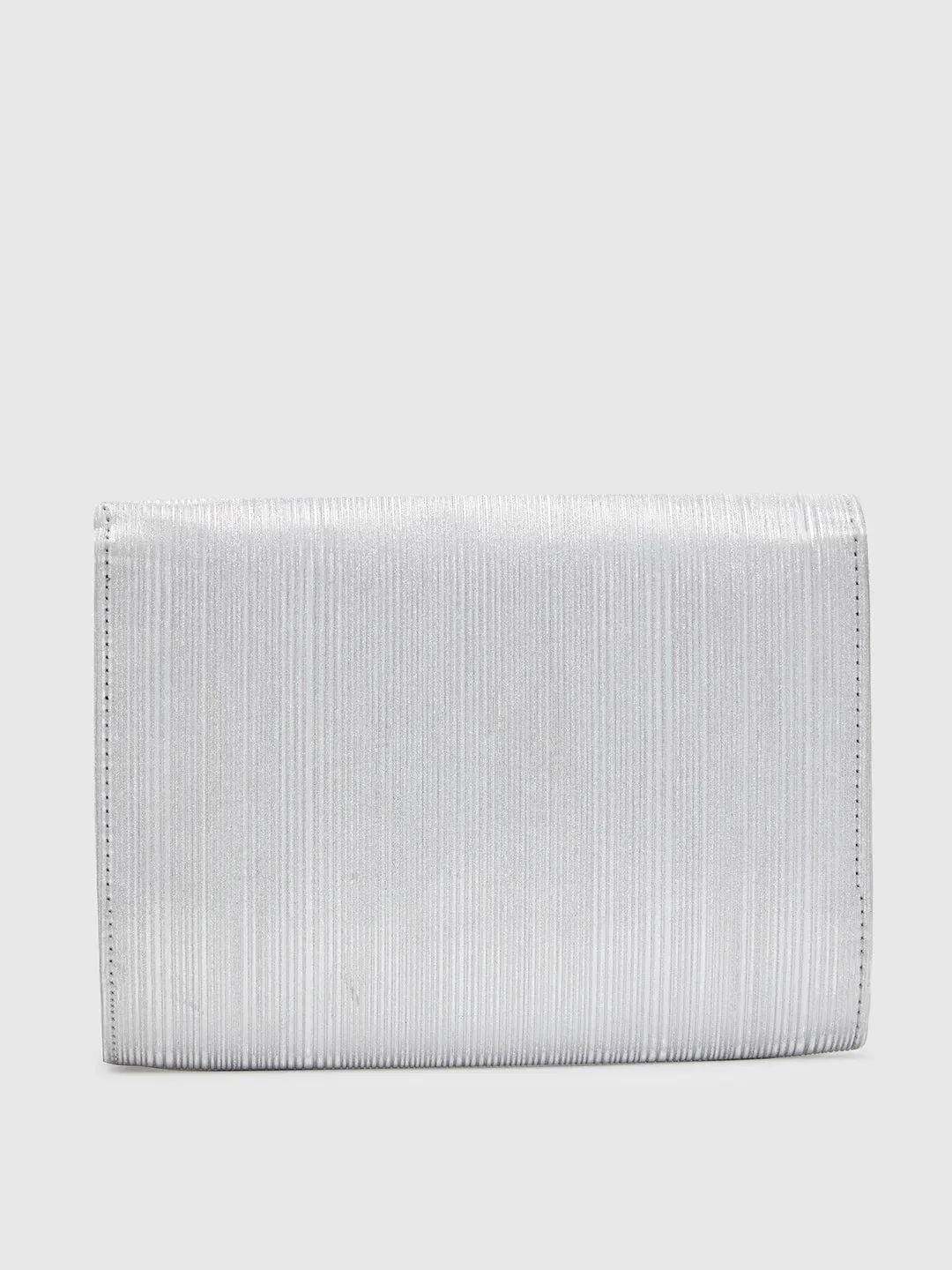 Caprese Bertha Medium Silver Clutch