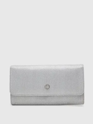 Caprese Betty Large Silver Flapover Clutch