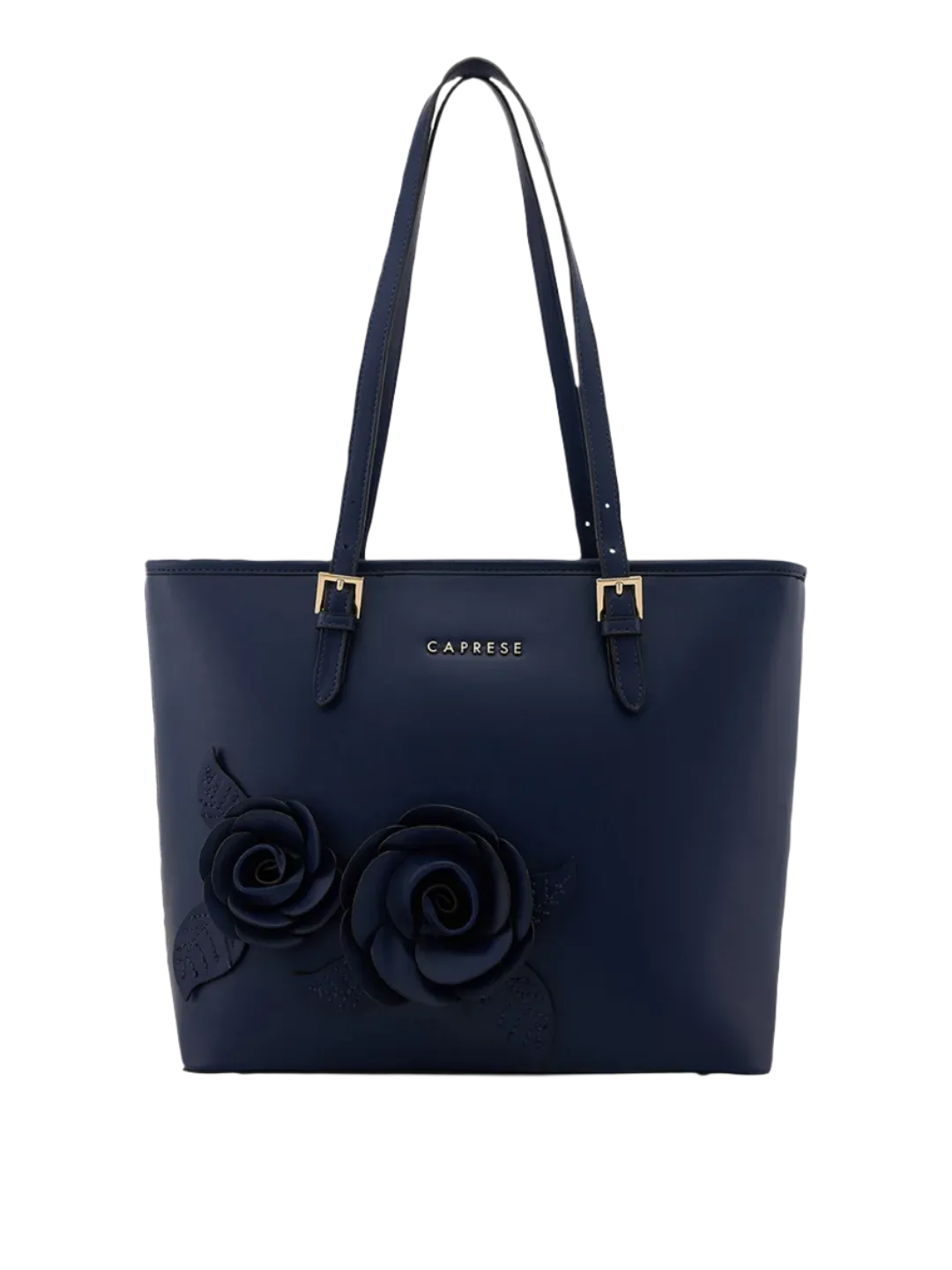 Caprese Bloom Medium Navy Tote Bag