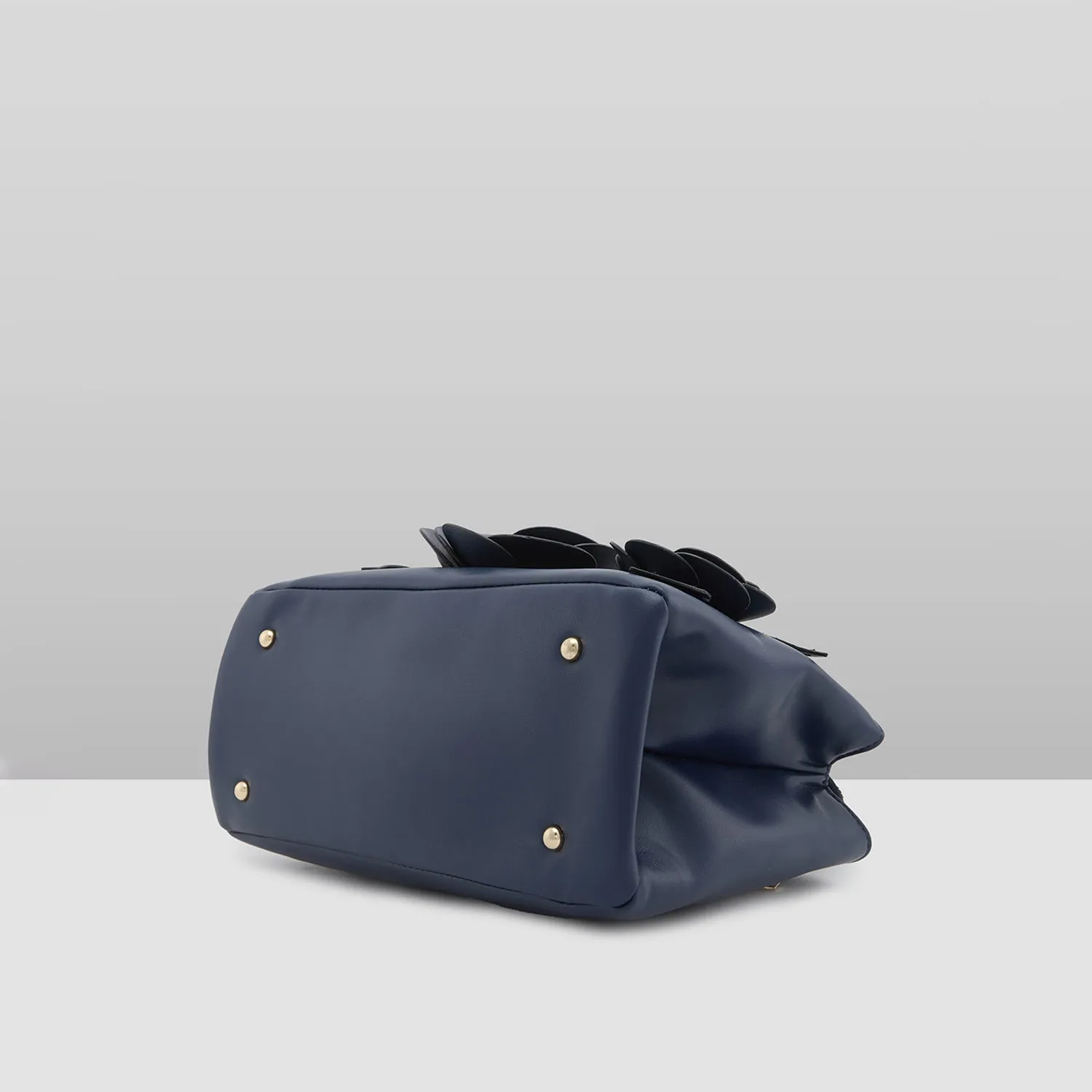 Caprese Bloom Small Navy Satchel Bag