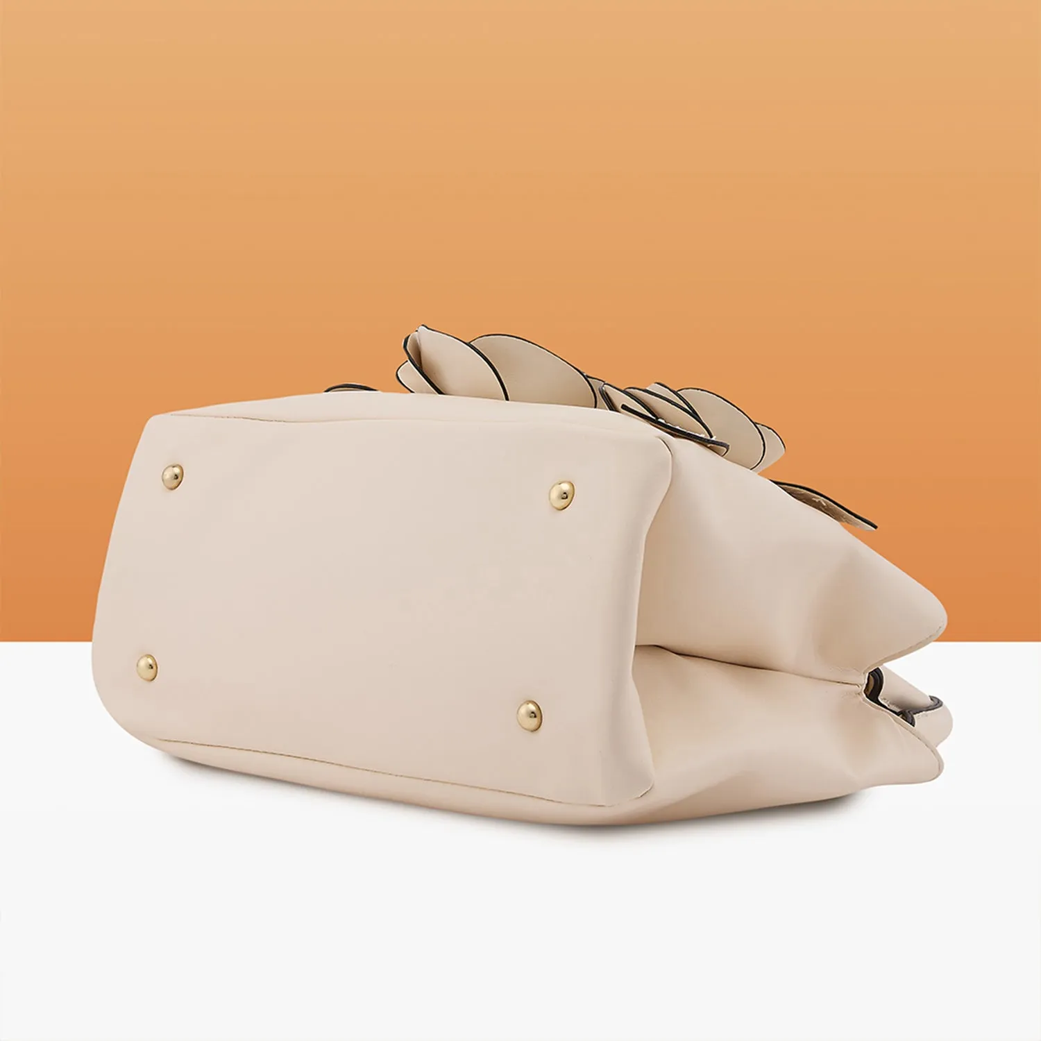 Caprese Bloom Small Off White Satchel Bag