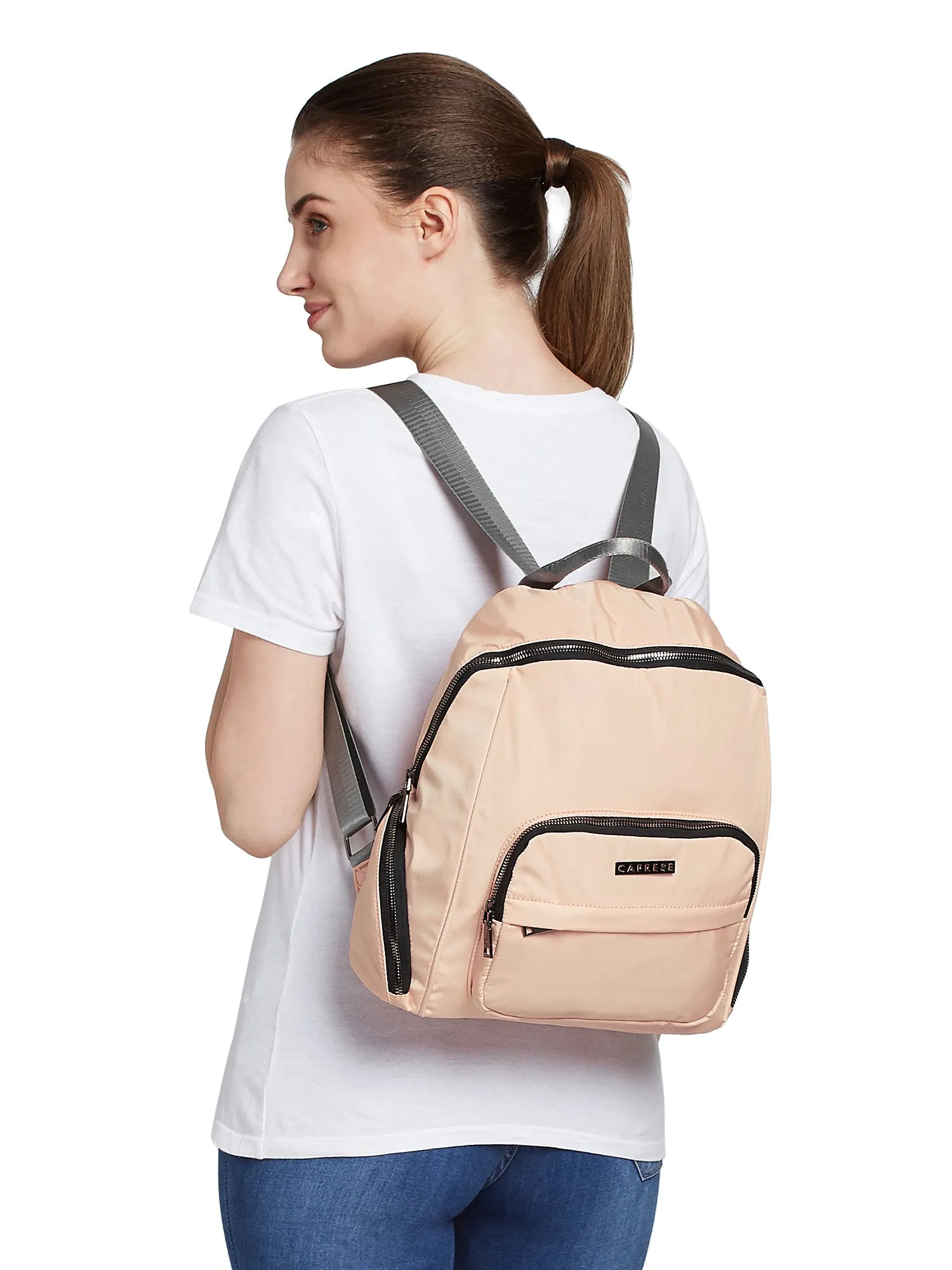Caprese Blythe Small Soft Peach Backpack