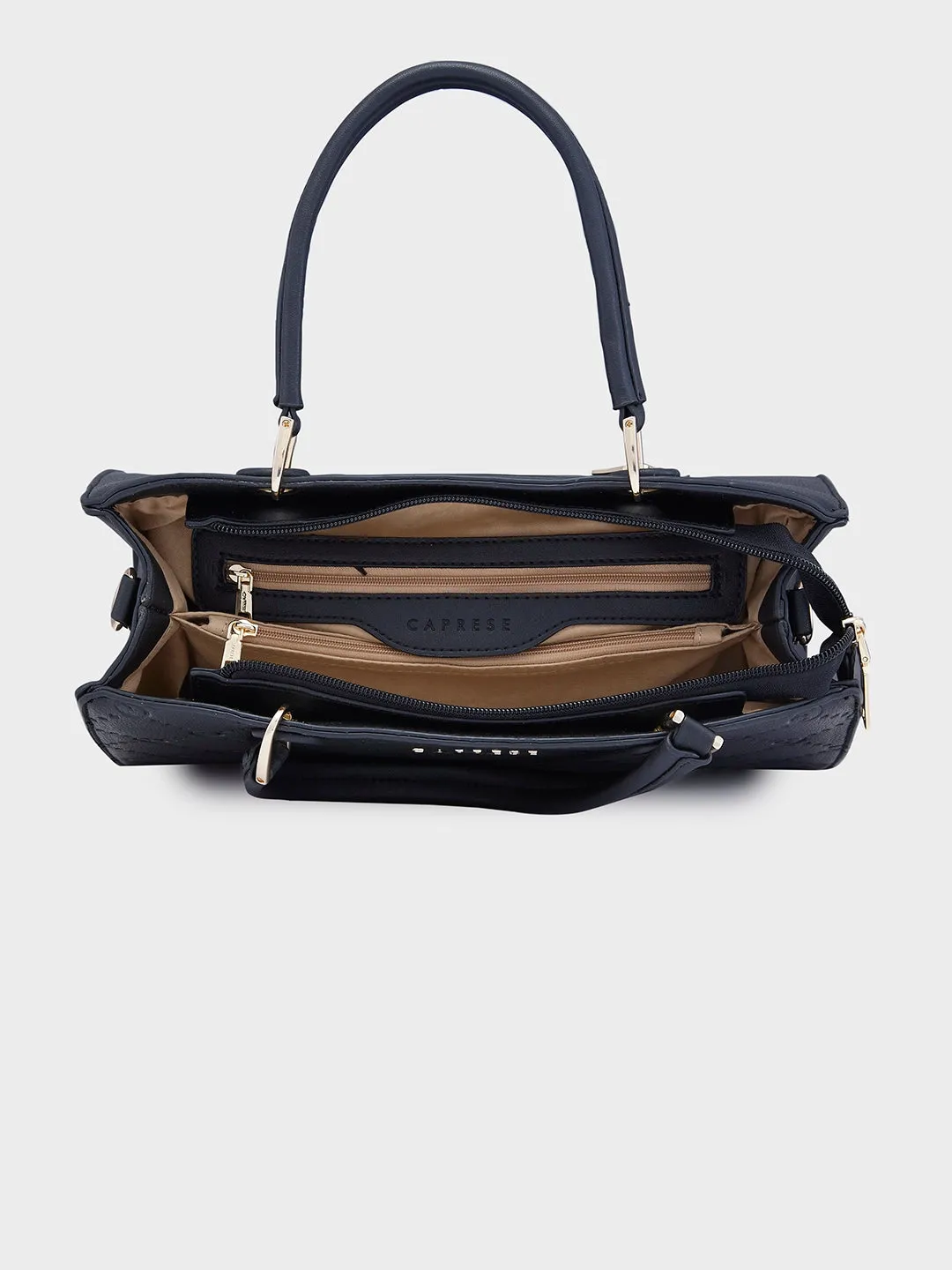 Caprese Brianna Medium Black Satchel Bag