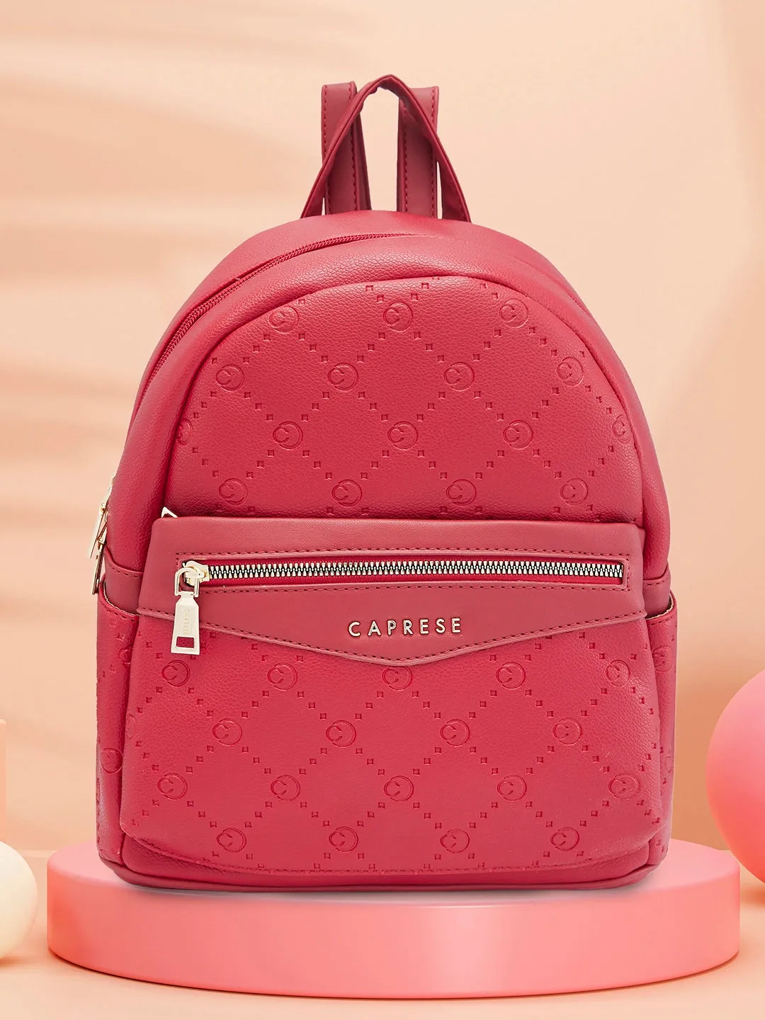 Caprese Brianna Medium Red Backpack
