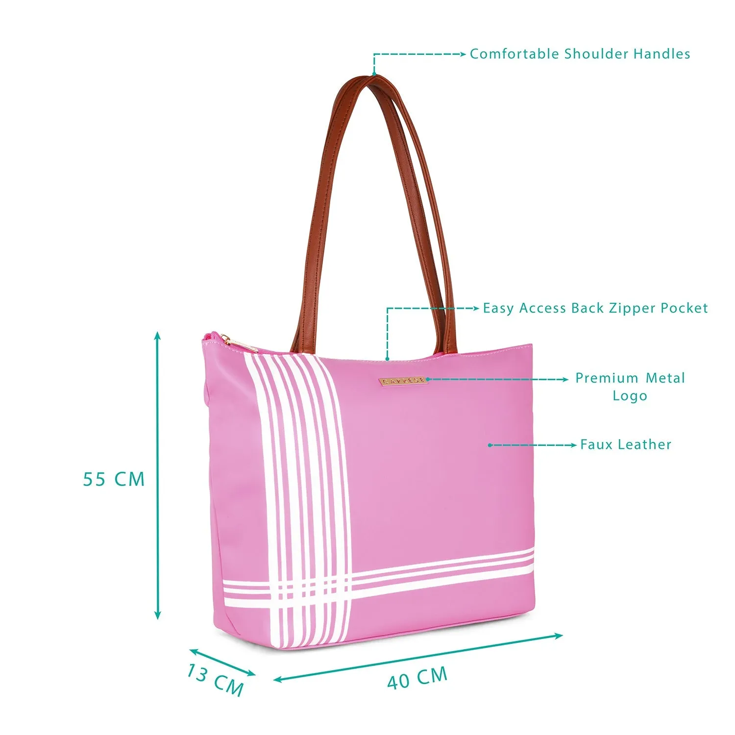 Caprese Buddy Large Pink Tote Bag