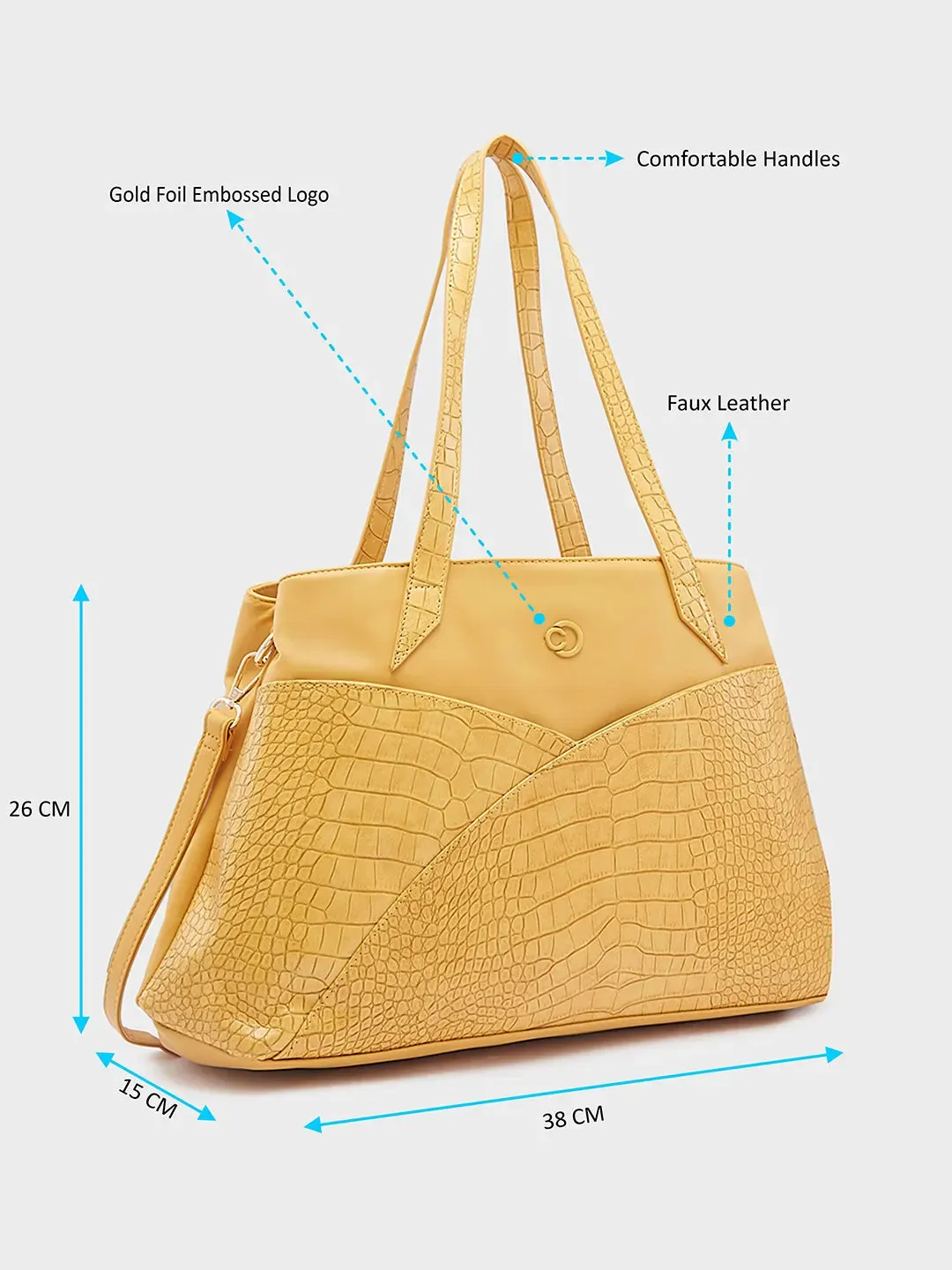 Caprese Cabo Large Ochre Tote Bag