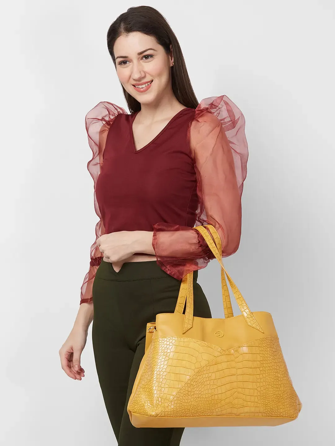 Caprese Cabo Large Ochre Tote Bag