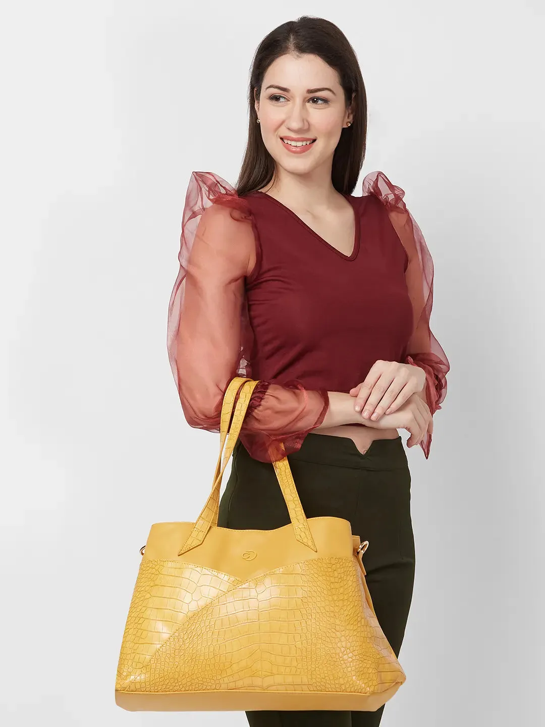 Caprese Cabo Large Ochre Tote Bag