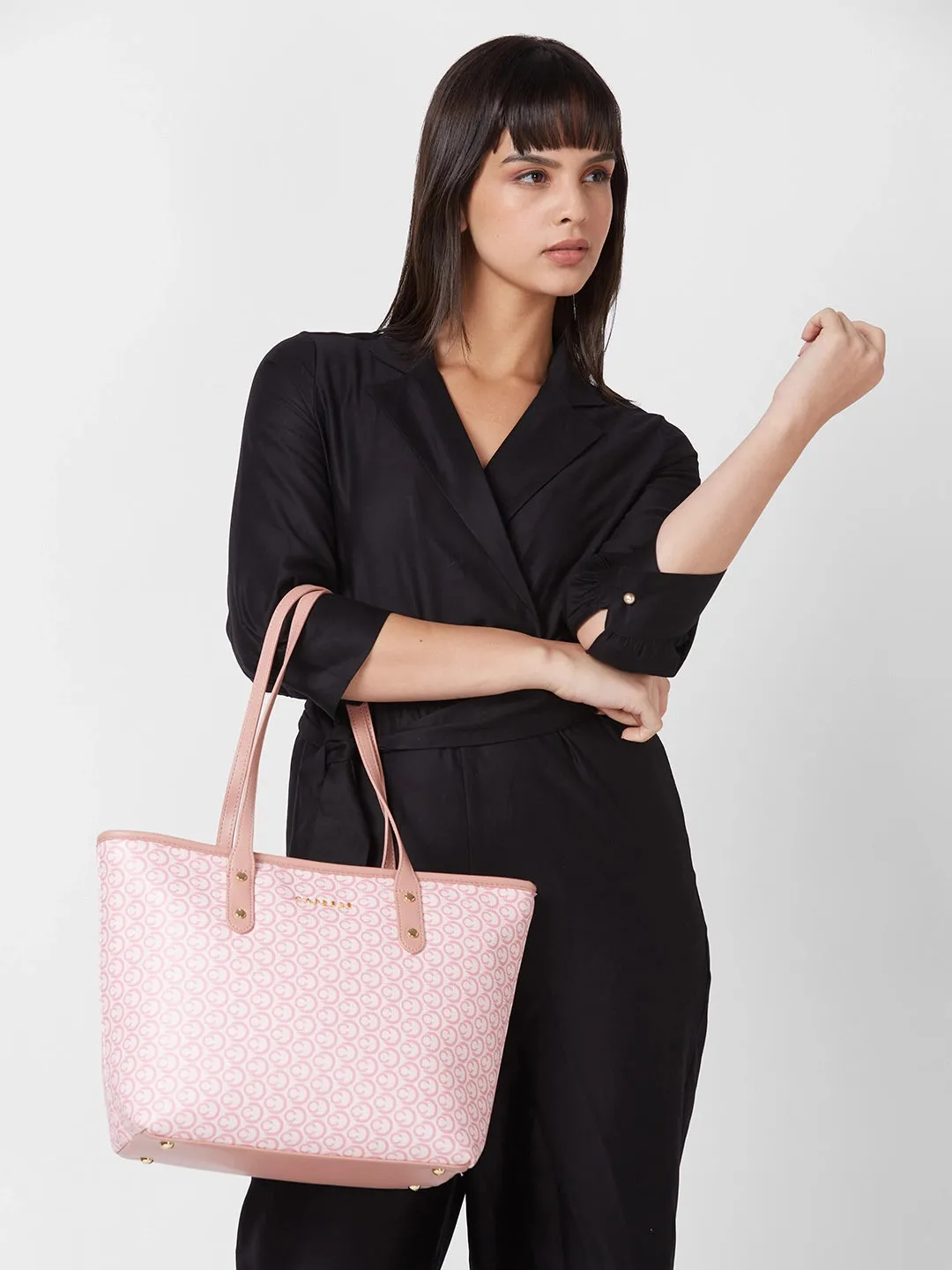 Caprese Callie Large Dark Pink Tote Bag