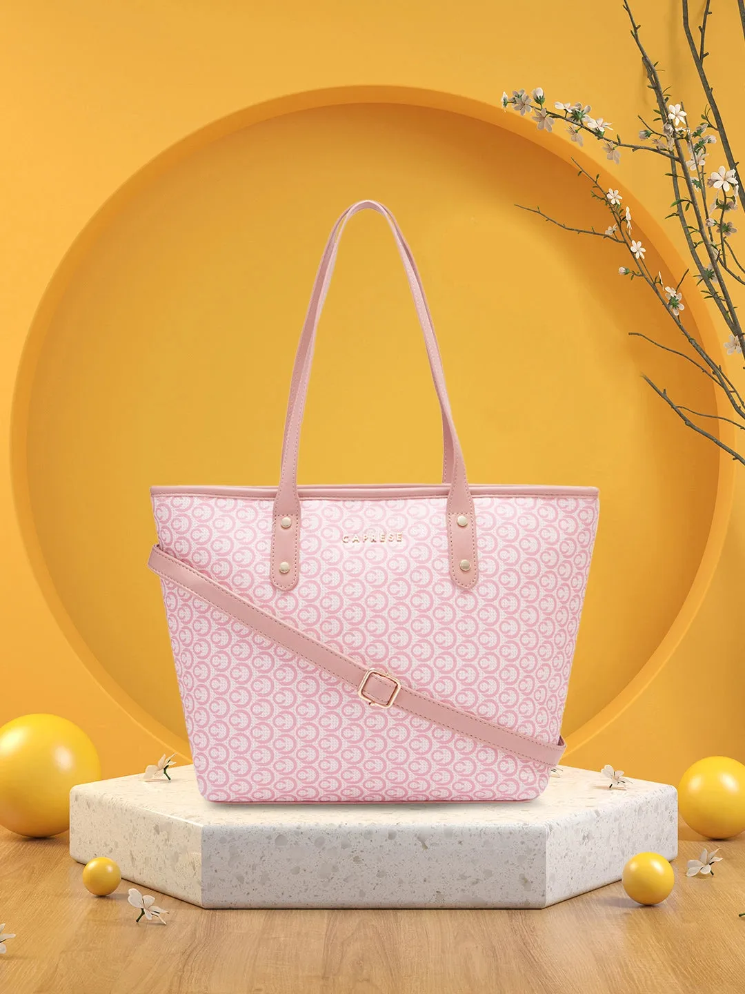 Caprese Callie Large Dark Pink Tote Bag