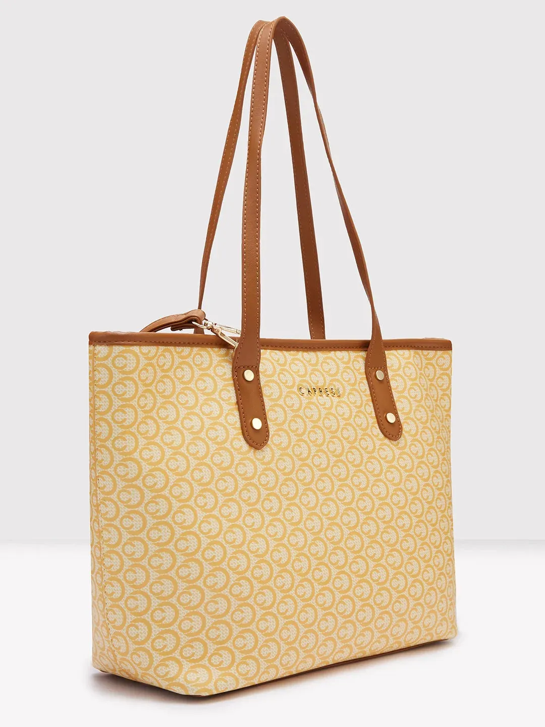 Caprese Callie Large Tan Tote Bag