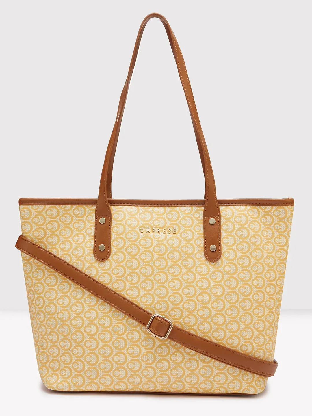 Caprese Callie Large Tan Tote Bag