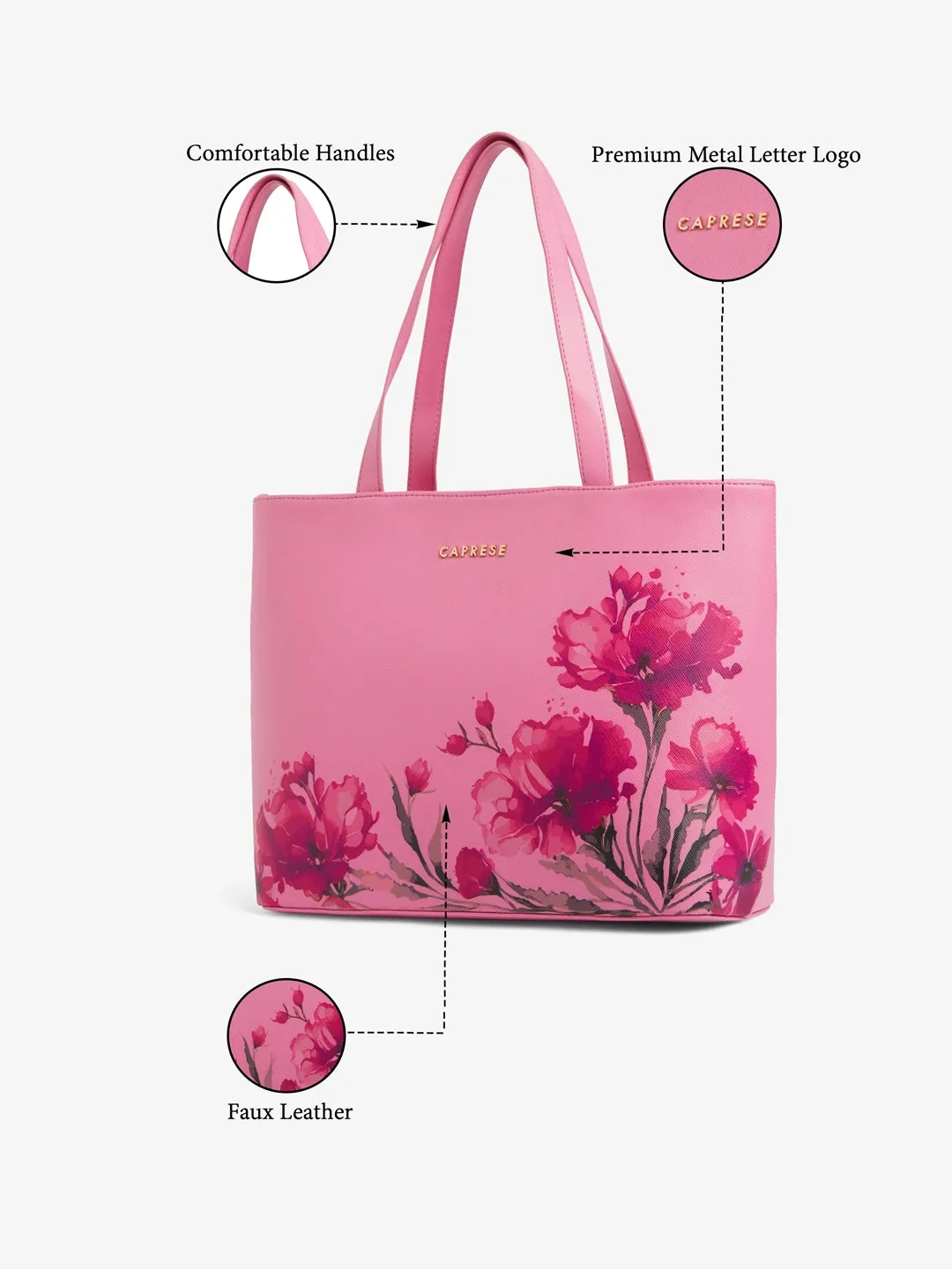 Caprese Chloe Large Violet Tote Bag