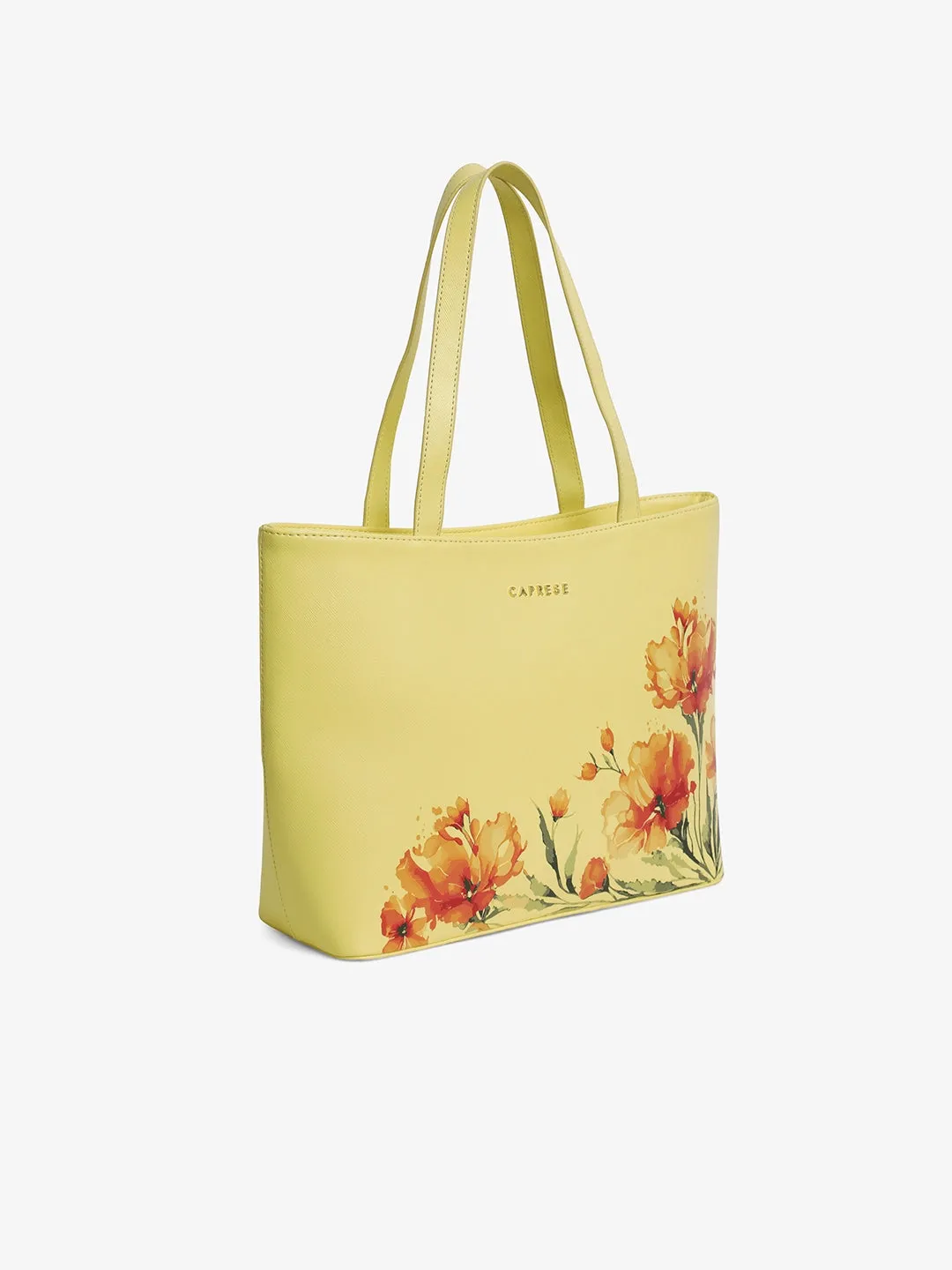 Caprese Chloe Large Yellow Tote Bag