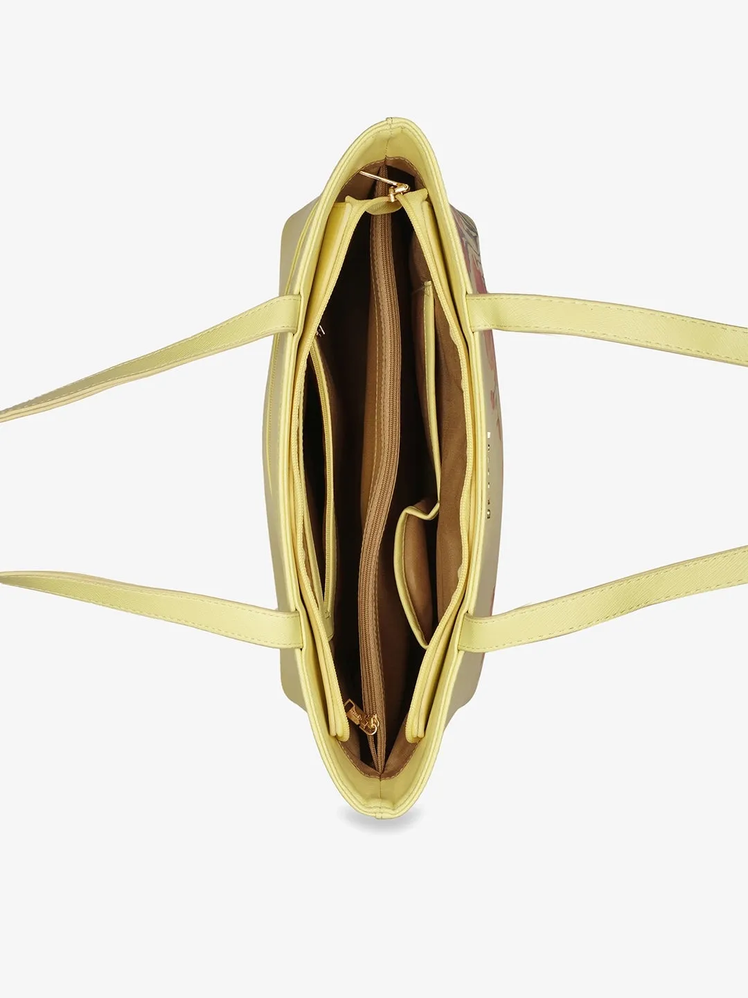 Caprese Chloe Large Yellow Tote Bag