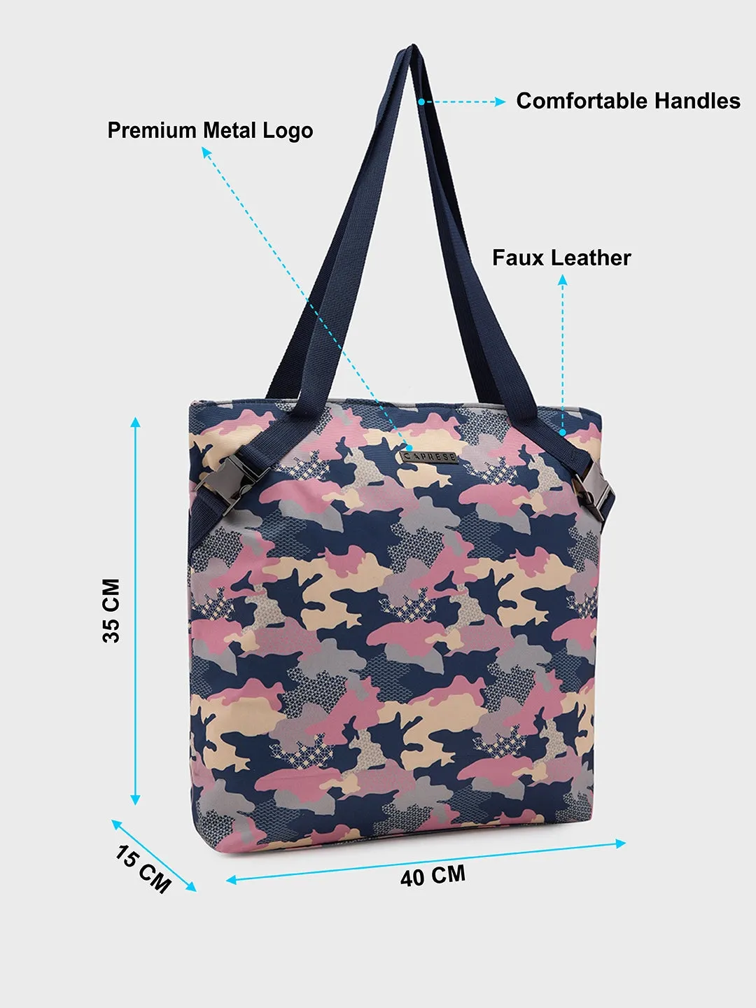 Caprese Cole Large Navy Tote Bag