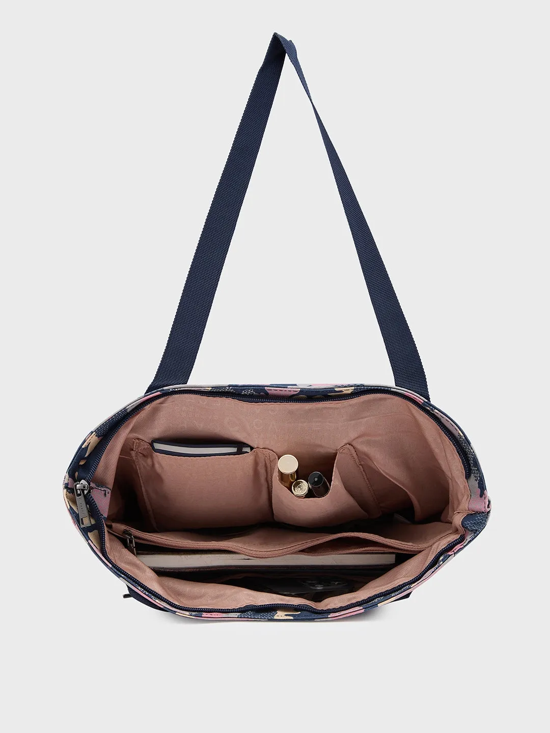 Caprese Cole Large Navy Tote Bag