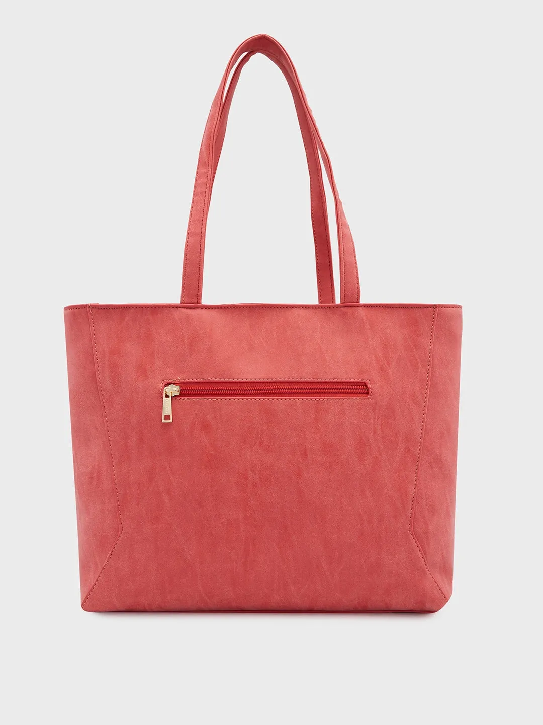 Caprese Covey Large Deep Red Tote Bag
