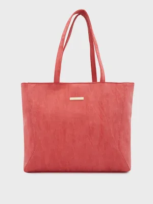 Caprese Covey Large Deep Red Tote Bag
