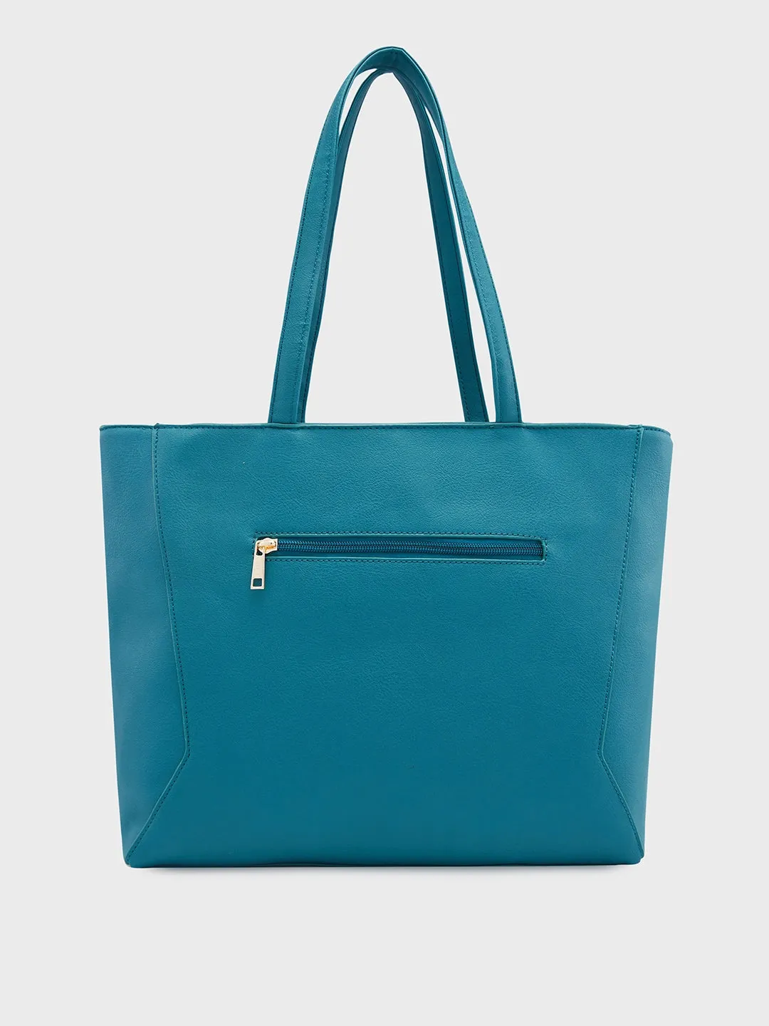 Caprese Covey Large Teal Tote Bag