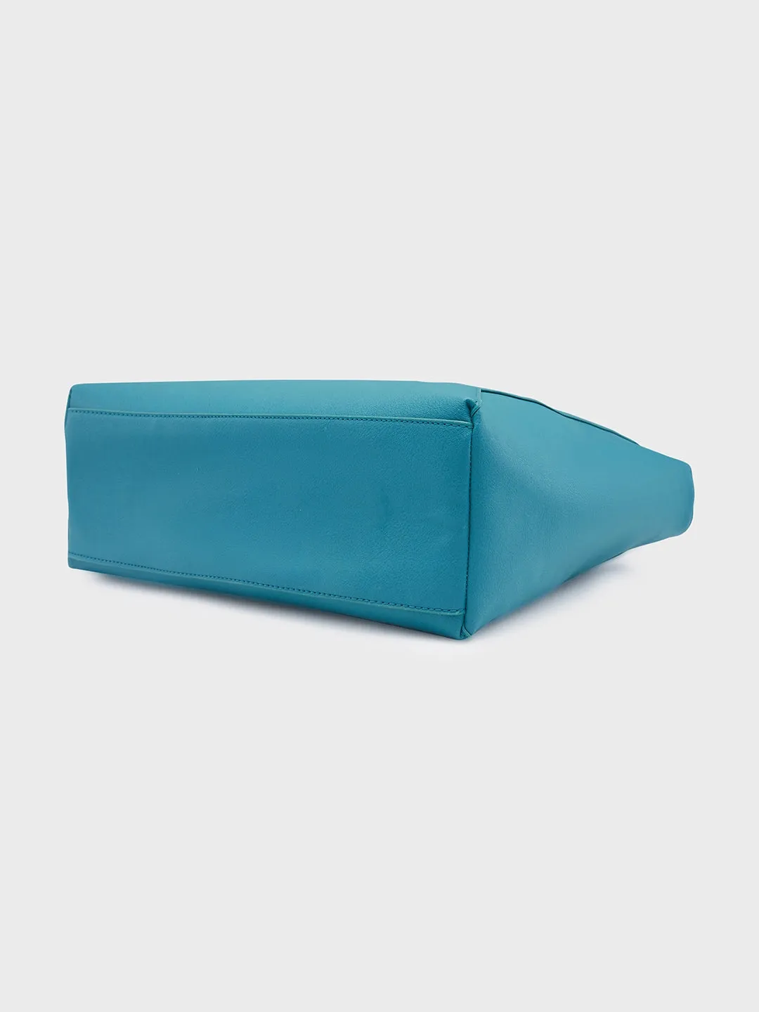 Caprese Covey Large Teal Tote Bag