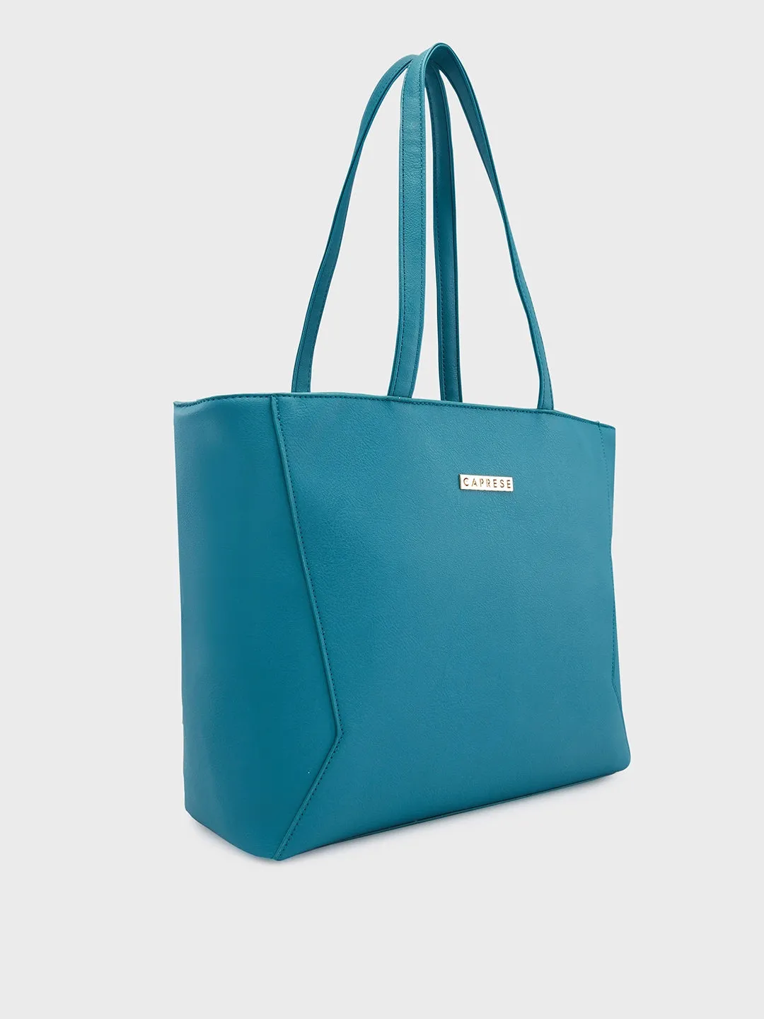 Caprese Covey Large Teal Tote Bag
