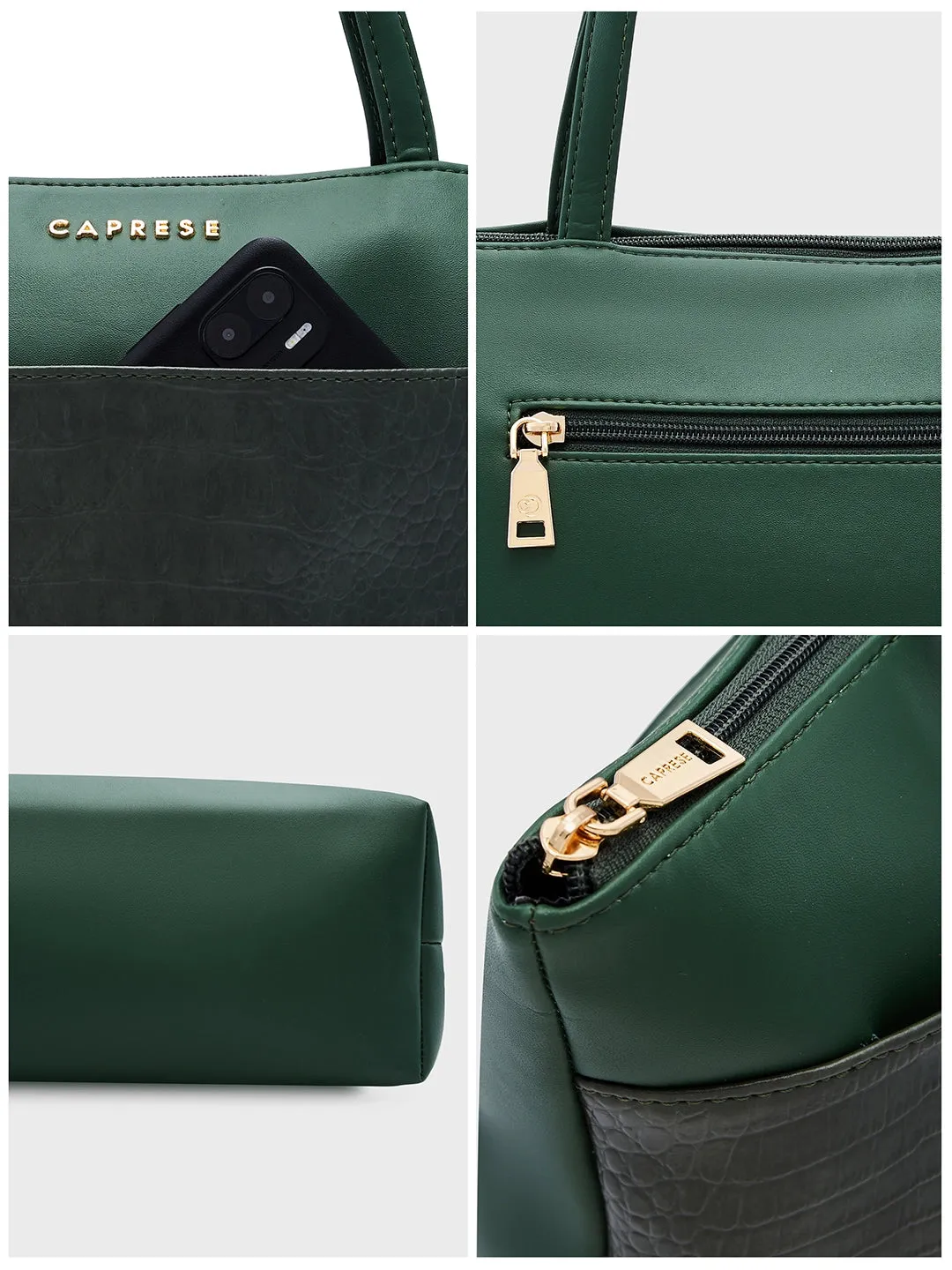 Caprese Cyprus Medium Sage Green Tote Bag