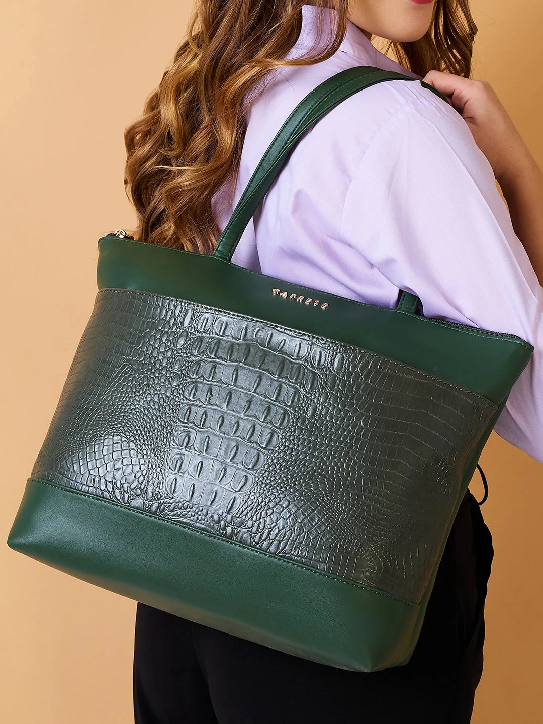 Caprese Cyprus Medium Sage Green Tote Bag