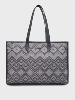 Caprese Daisy Large Grey Tote Bag