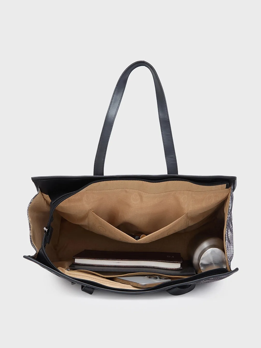 Caprese Daisy Large Grey Tote Bag