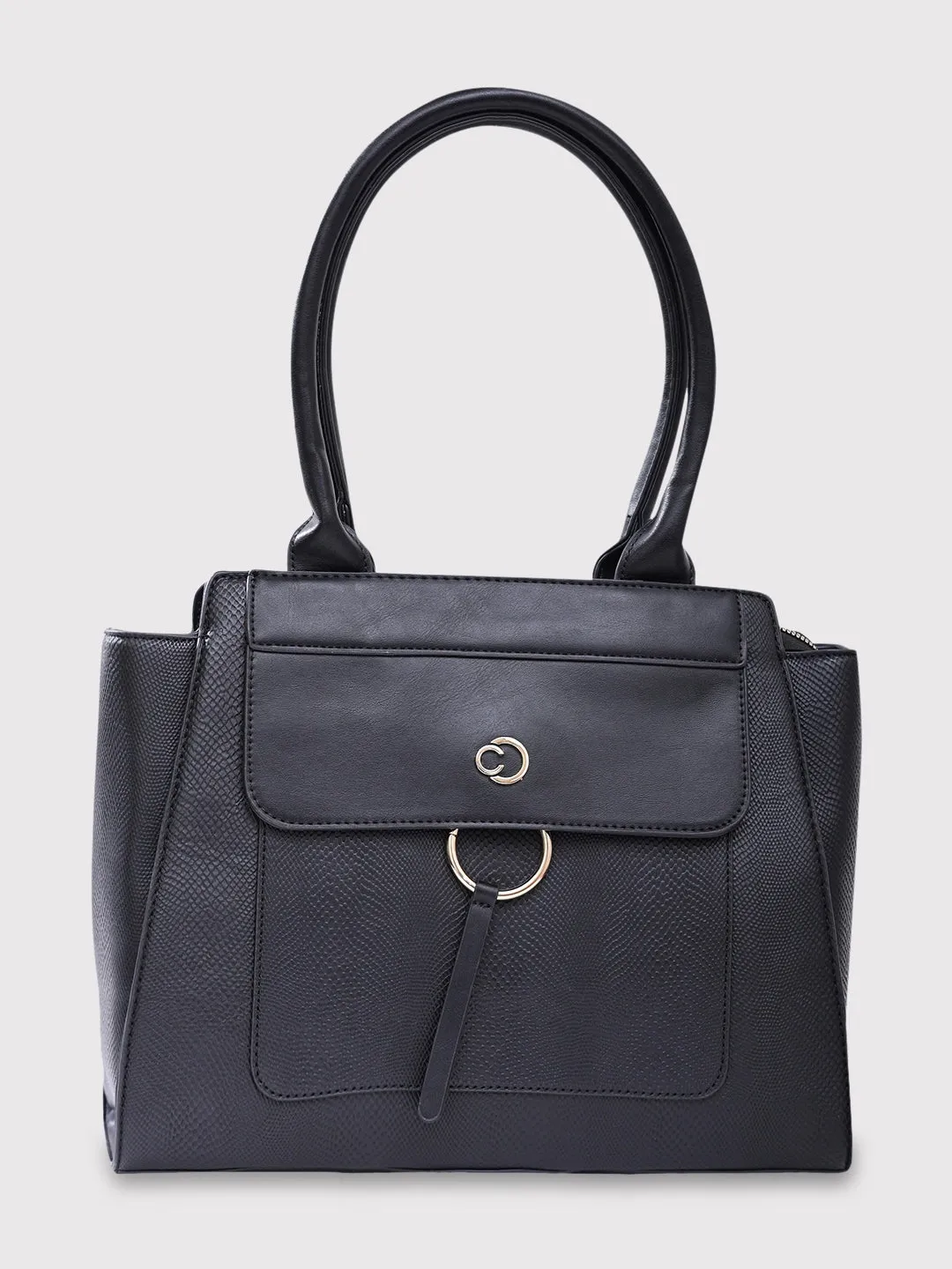Caprese Dakota Large Black Satchel Bag