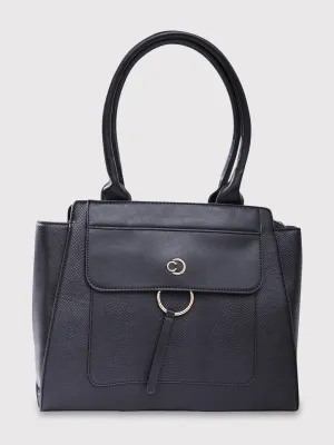 Caprese Dakota Large Black Satchel Bag