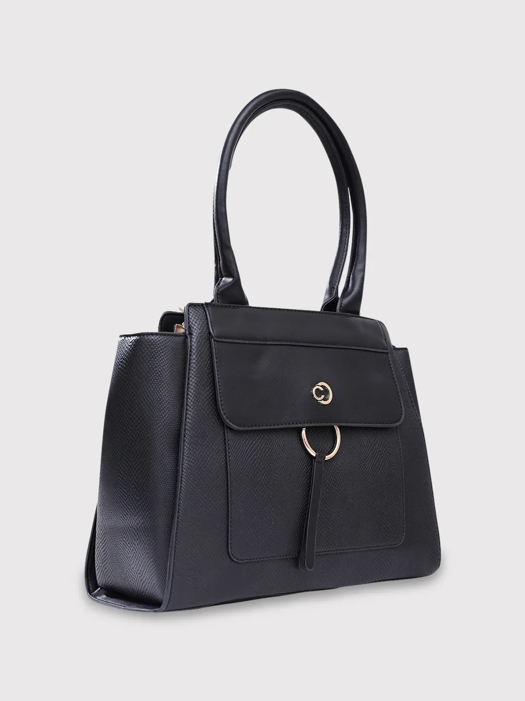 Caprese Dakota Large Black Satchel Bag