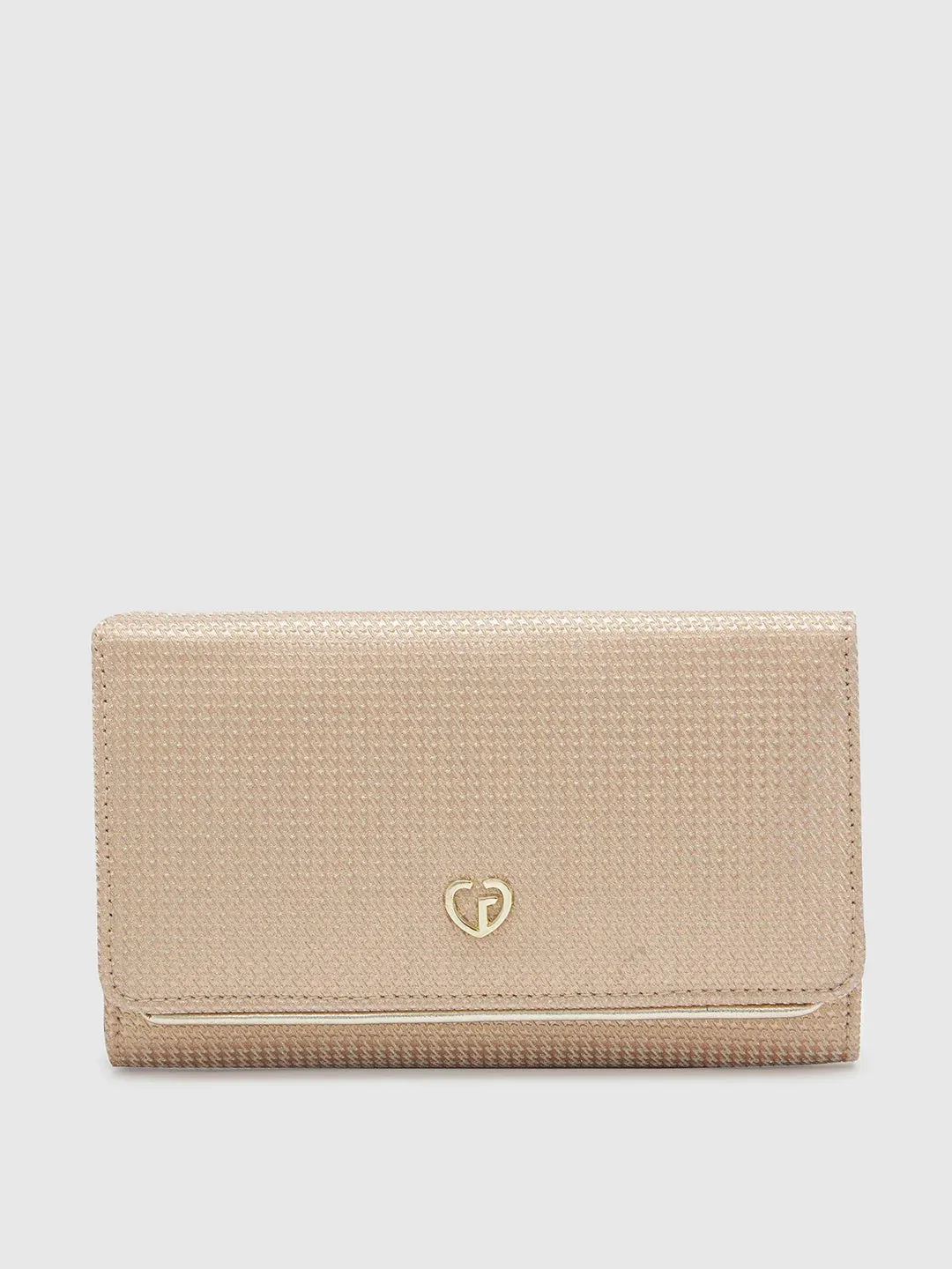 Caprese Delmi Medium Champagne Gold Clutch