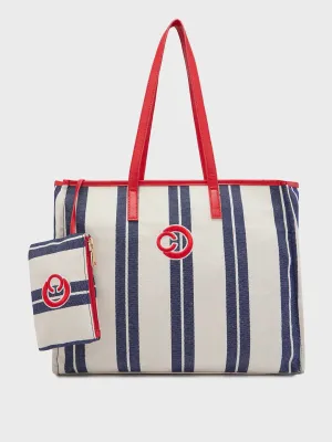 Caprese Dixie Large Blue Tote Bag