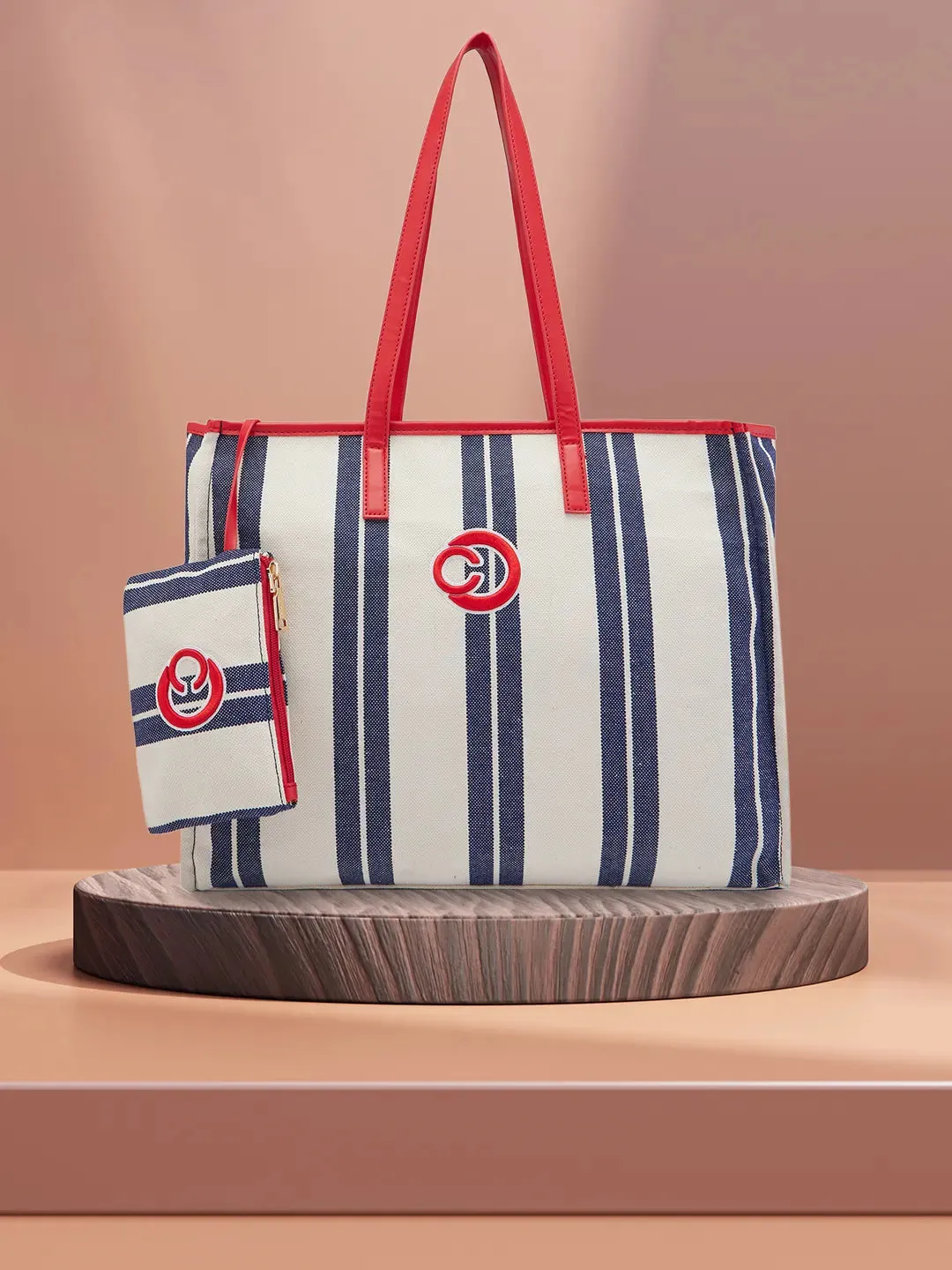 Caprese Dixie Large Blue Tote Bag
