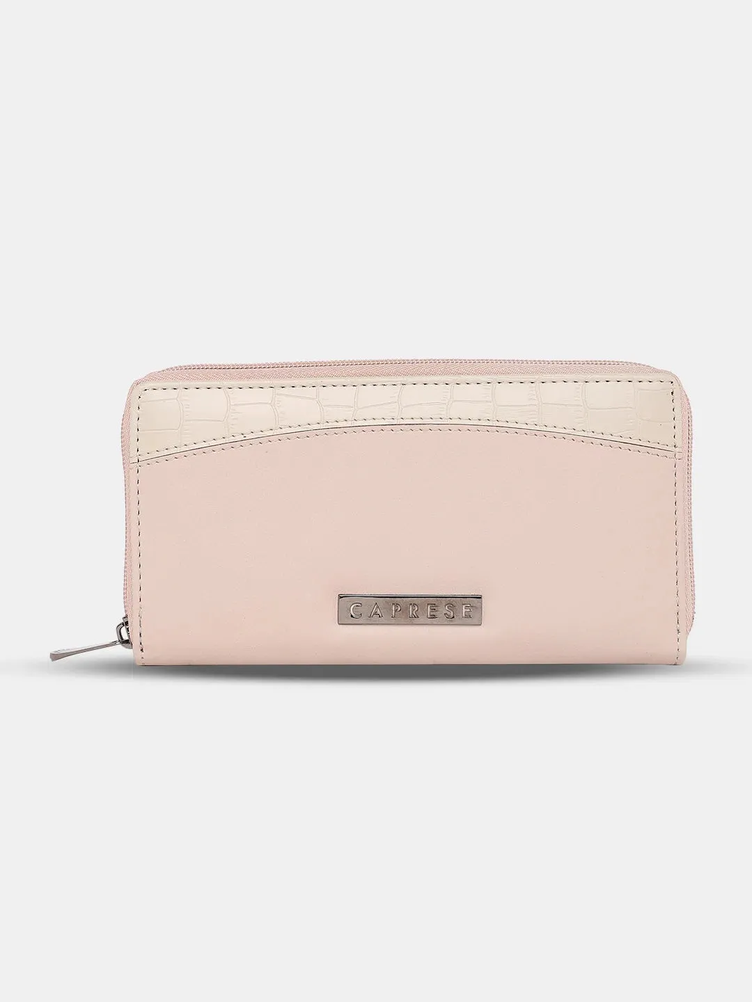 Caprese Dorrita Medium Dull Pink Zip Around Wallet