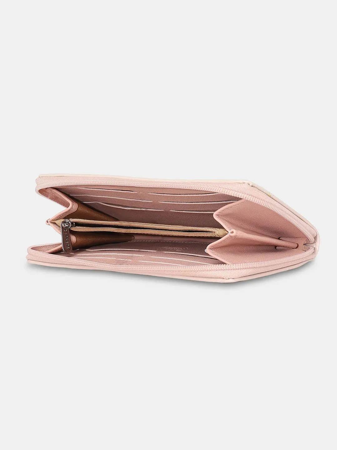 Caprese Dorrita Medium Dull Pink Zip Around Wallet