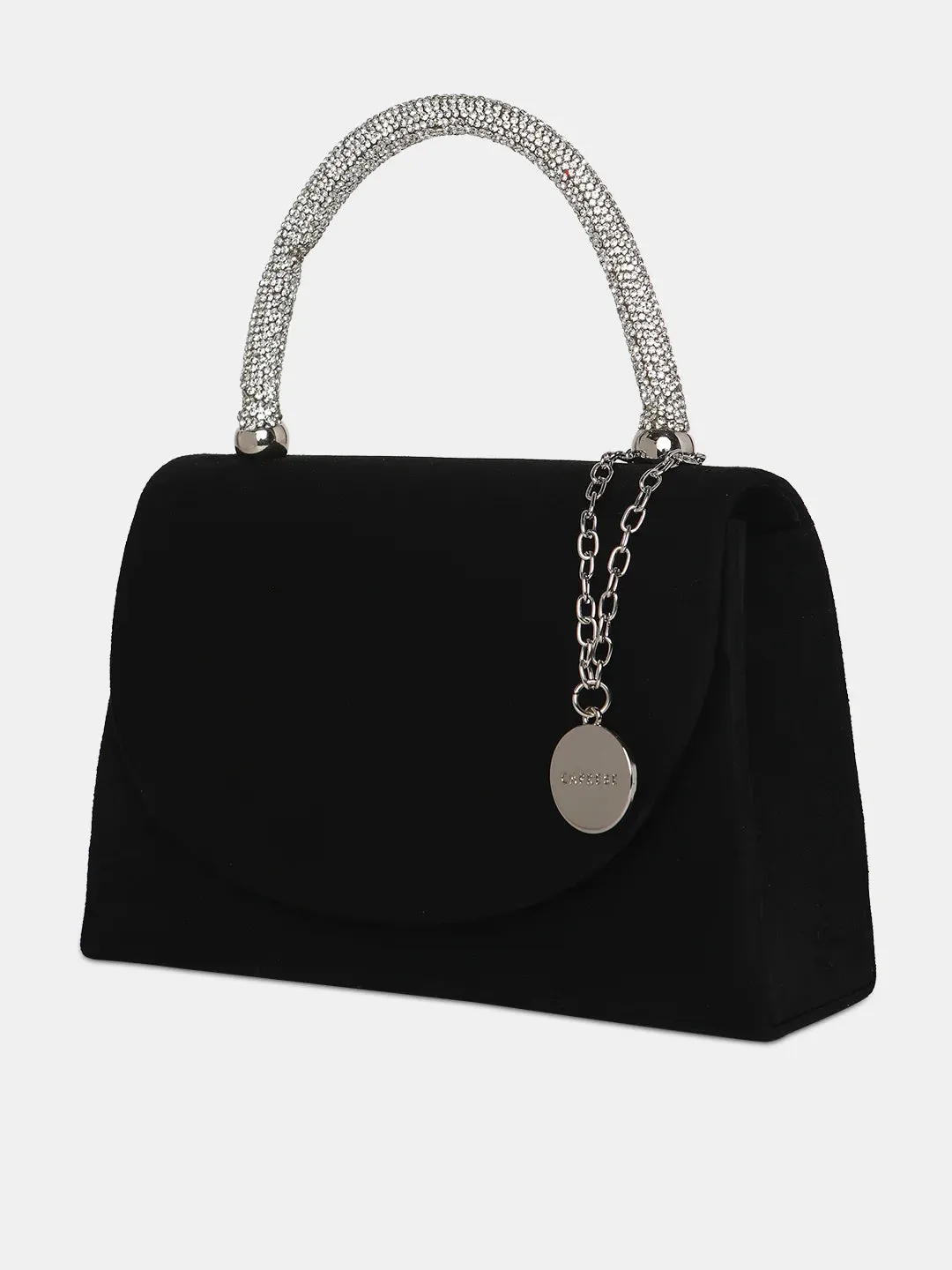 Caprese Elena Small Black Clutch