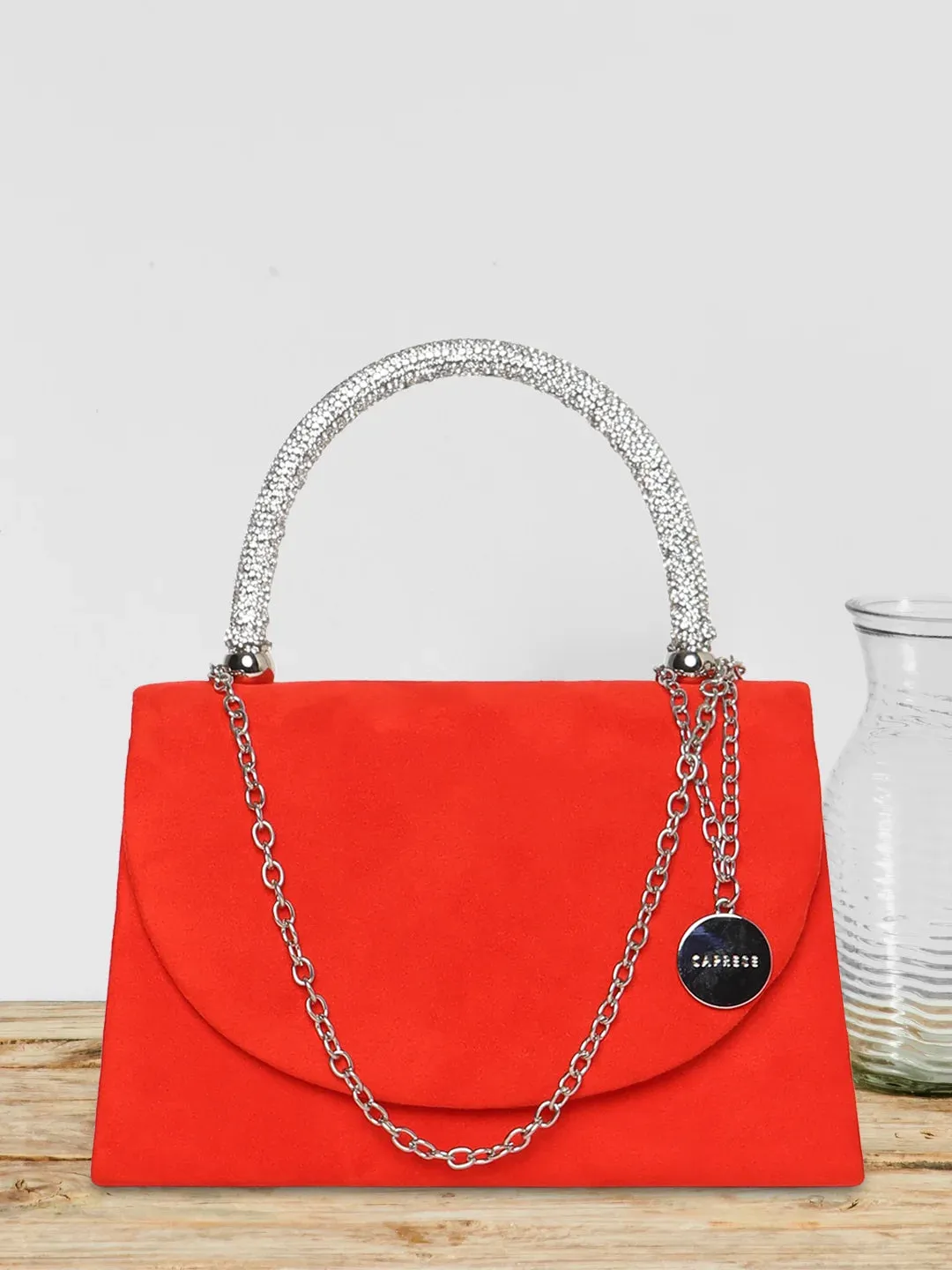 Caprese Elena Small Black Clutch