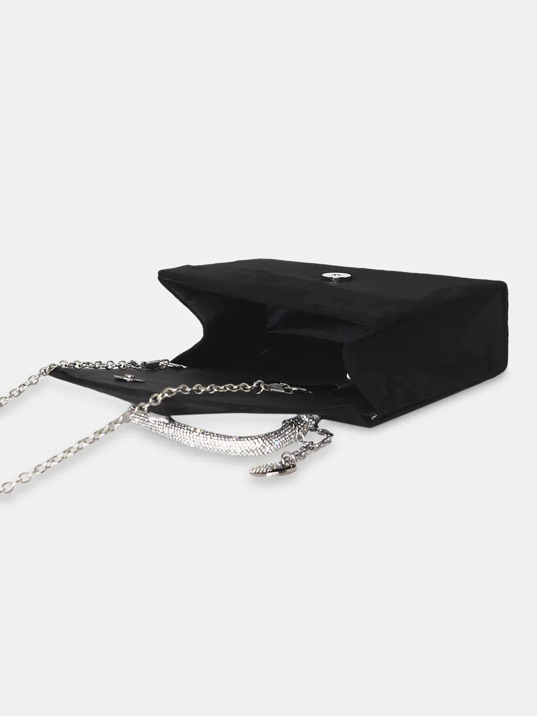 Caprese Elena Small Black Clutch