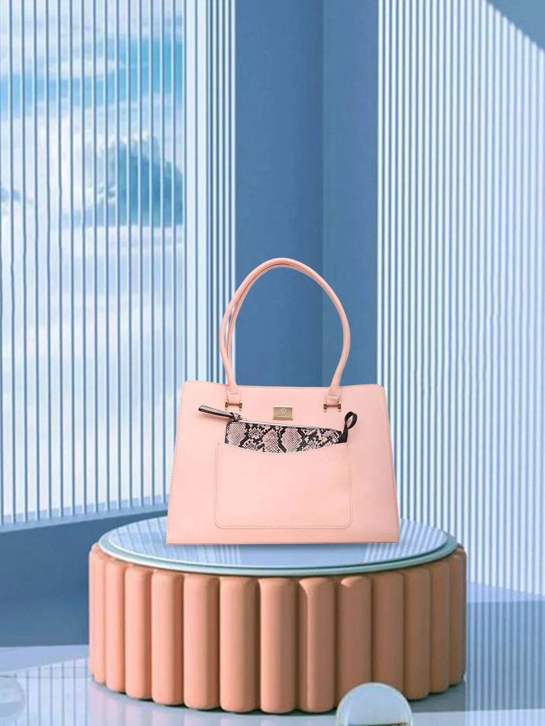 Caprese Ellis Large Pink Satchel Bag
