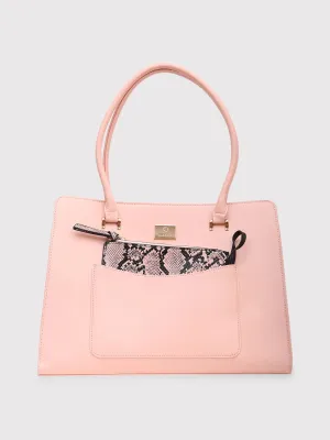 Caprese Ellis Large Pink Satchel Bag