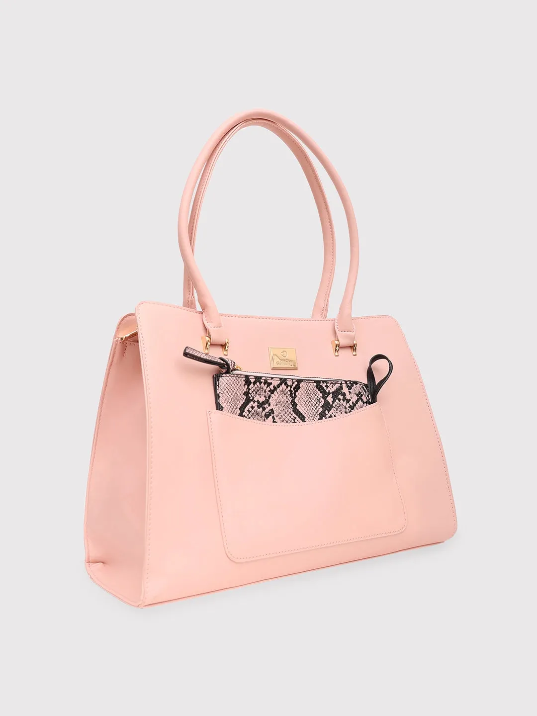 Caprese Ellis Large Pink Satchel Bag