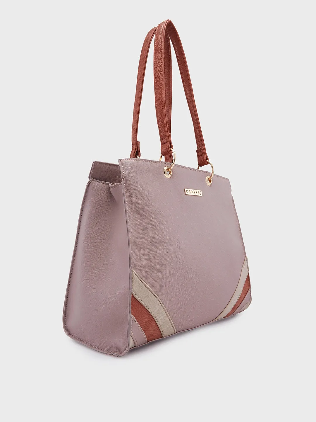 Caprese Ember Medium Pink Satchel Bag