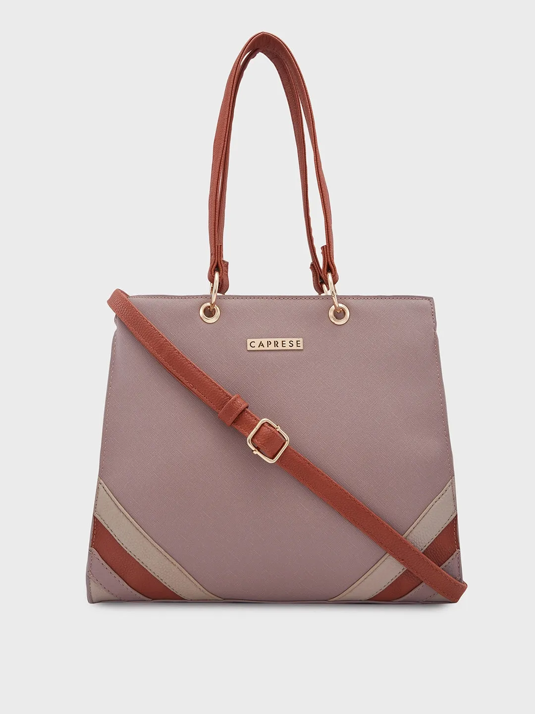 Caprese Ember Medium Pink Satchel Bag