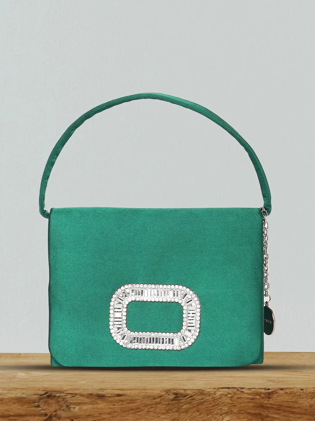 Caprese Emma Small Green Clutch