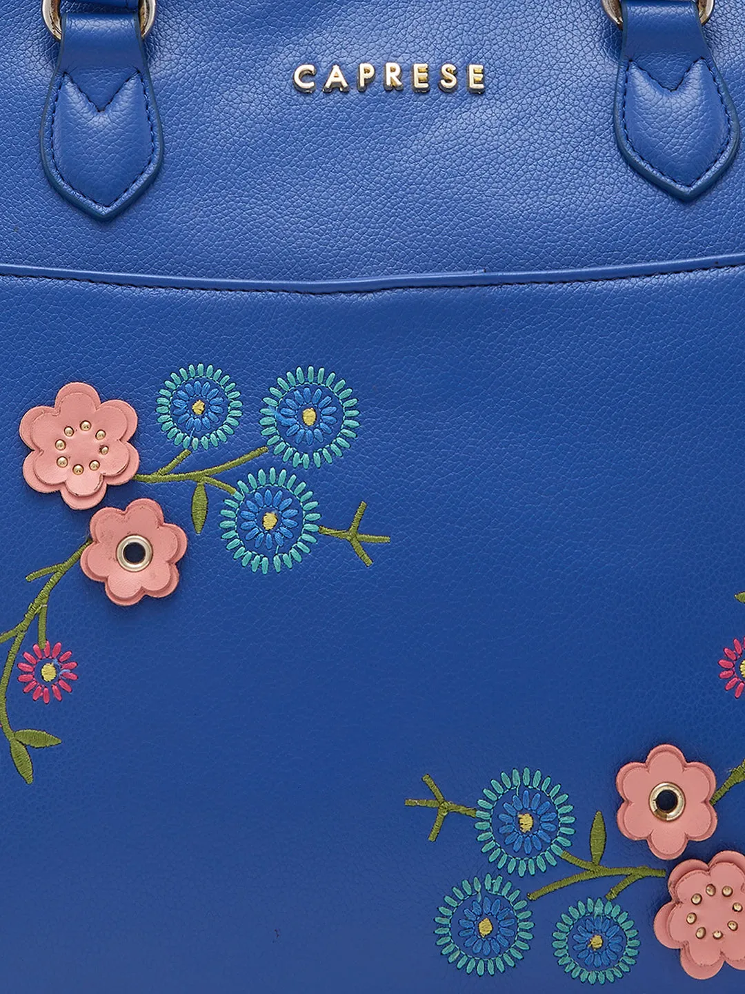 Caprese Erica Medium Floral Blue Tote Bag