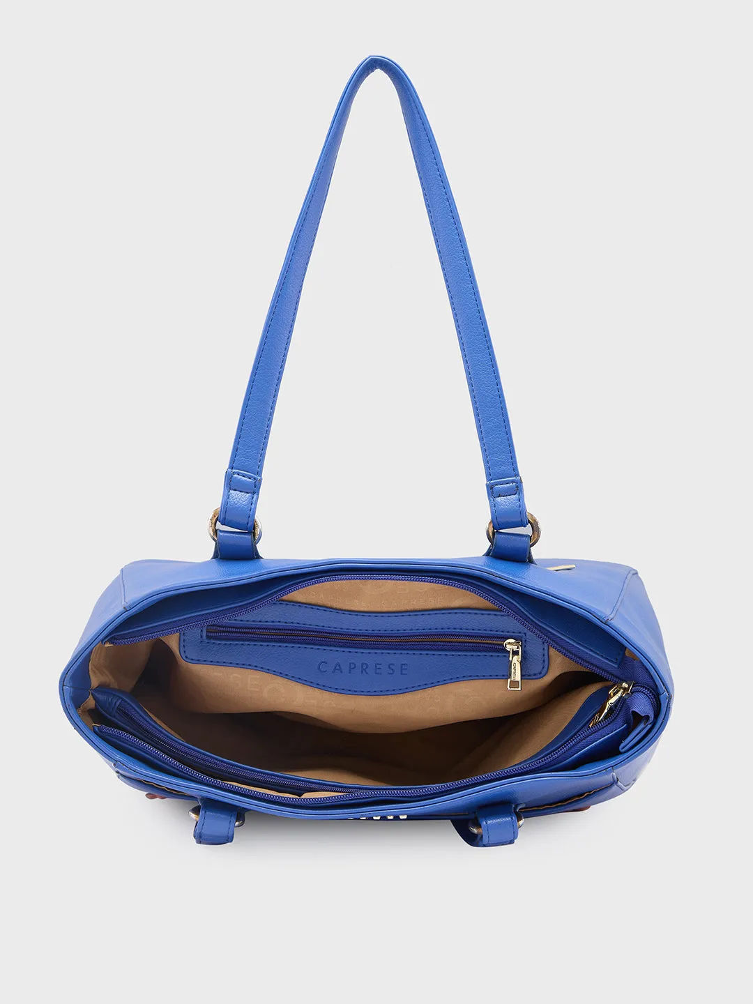 Caprese Erica Medium Floral Blue Tote Bag