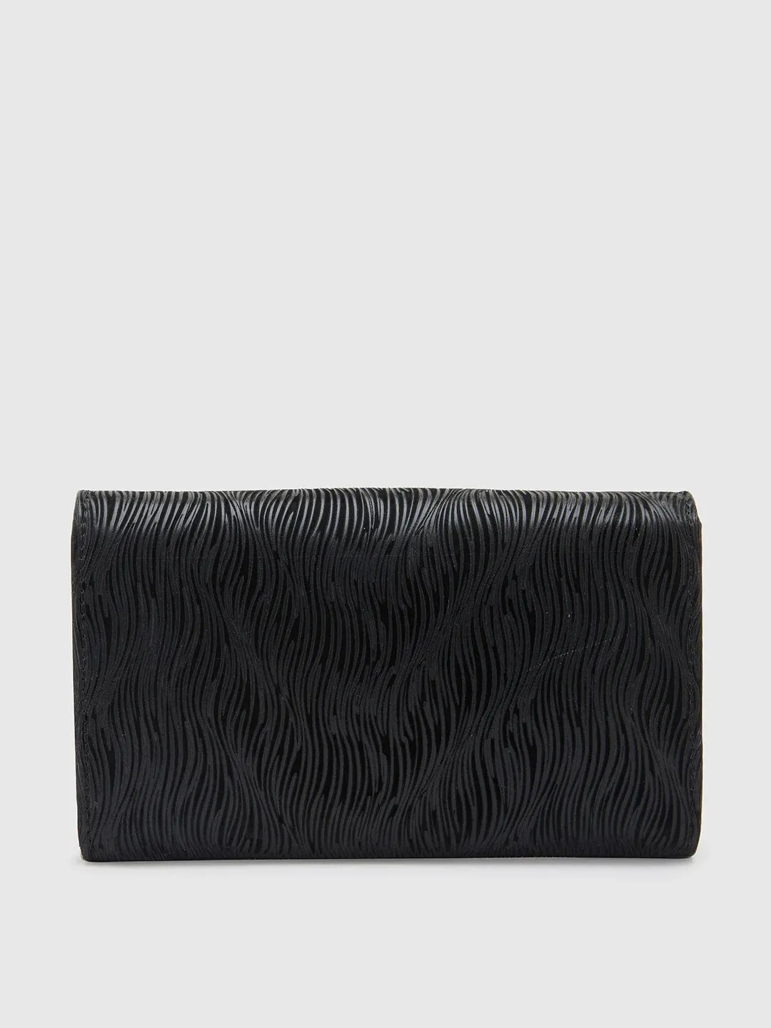 Caprese Eryka Medium Black Clutch